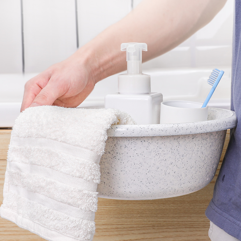 Combo chậu tròn Nakaya + Ghế nhựa Sanada, làm từ nhựa PP cao cấp kháng khuẩn, bền đẹp và an toàn cho sức khỏe người dùng - nội địa Nhật Bản