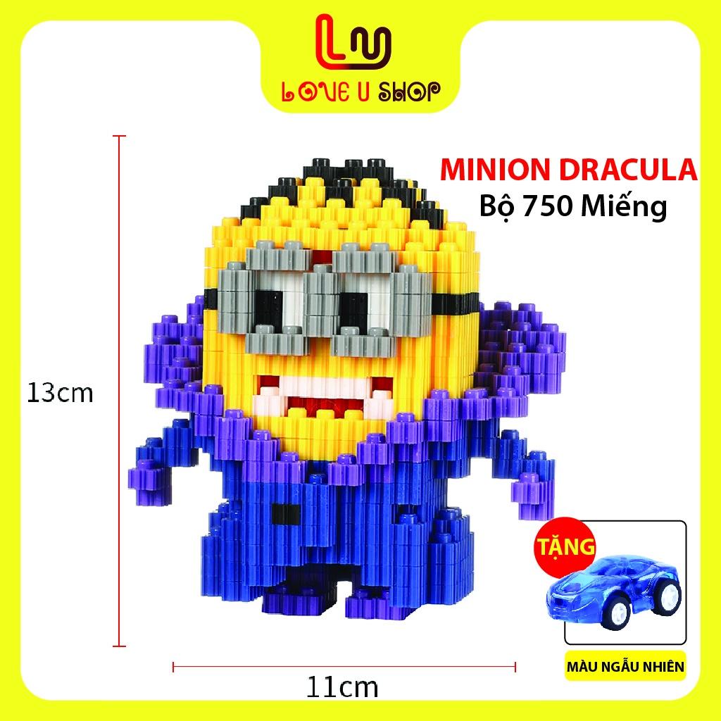 Đồ chơi lắp ráp 3d, mô hình minion Dracula và noel