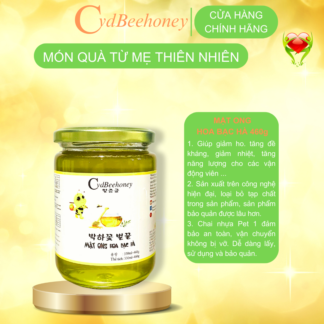 Mật ong hoa bạc hà 460g Cvdbeehoney