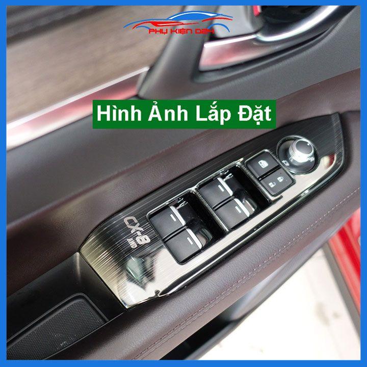 Ốp nội thất Mazda CX-8 CX8 2019-2020-2021-2022 vân Titan bảo vệ chống trầy xước và làm đẹp xe