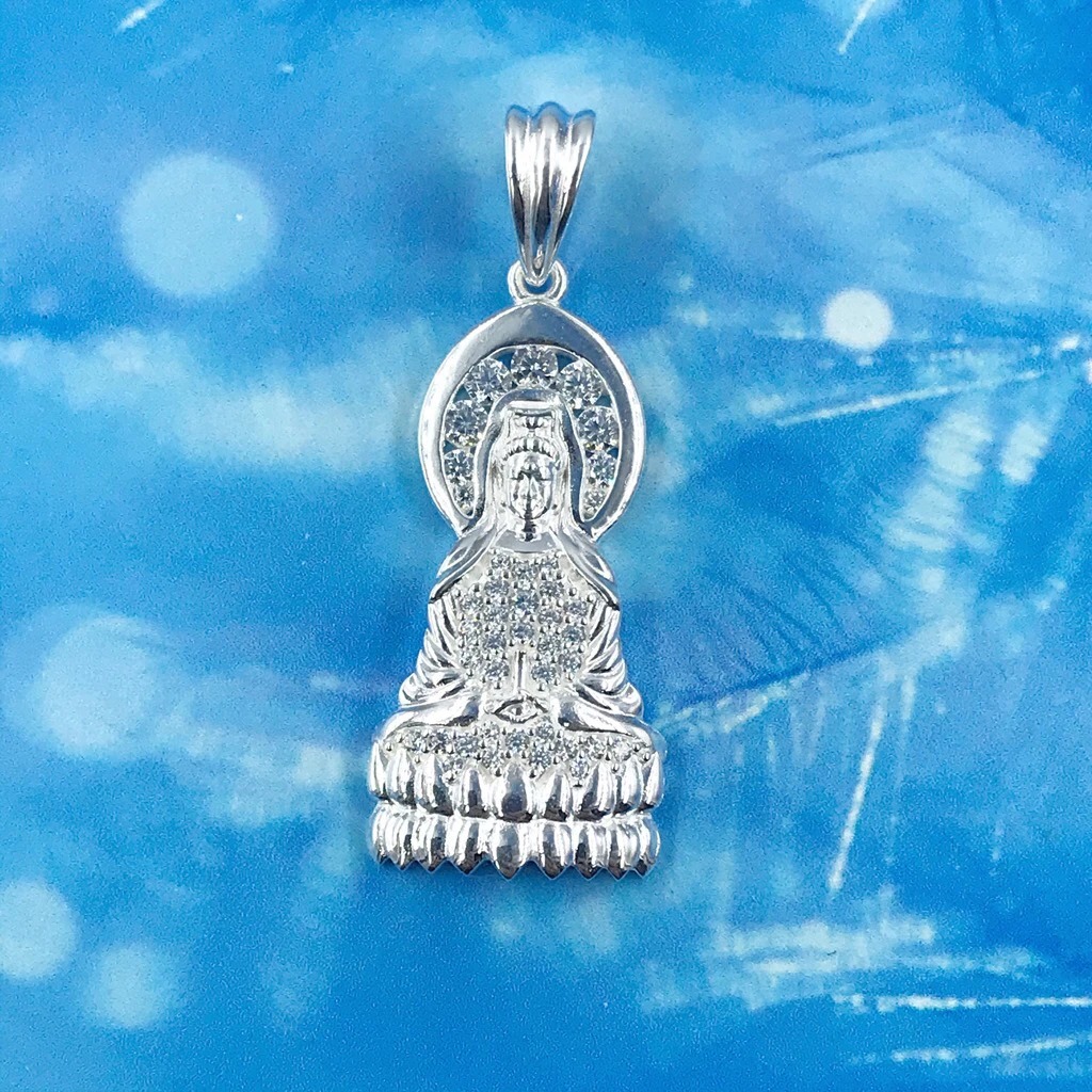 Mặt Dây Chuyền Nam Nữ - Hình Phật Bà - Bạc Hiểu Minh DMD275S Bảo Hành Vĩnh Viễn