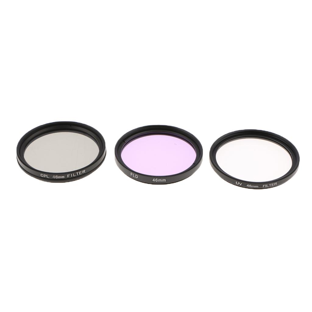 UV CPL FLD Professional Lens Filter Kit and Carry Pouch for DSLR Camera Lenses 46mm 49mm 52mm 55mm 58mm 62mm 67mm 72mm 77mm 82mm 40.5mm