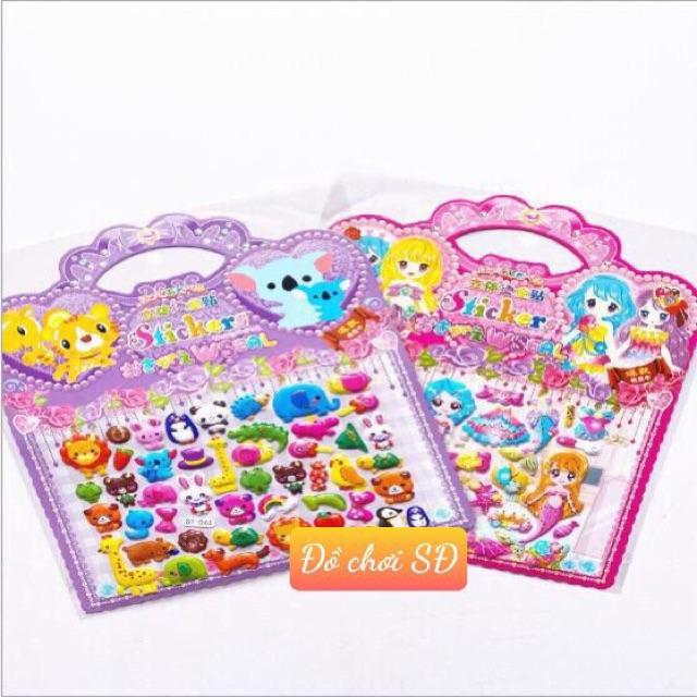 Hình dán nổi 3D - bộ 4 vĩ ngẫu nhiên