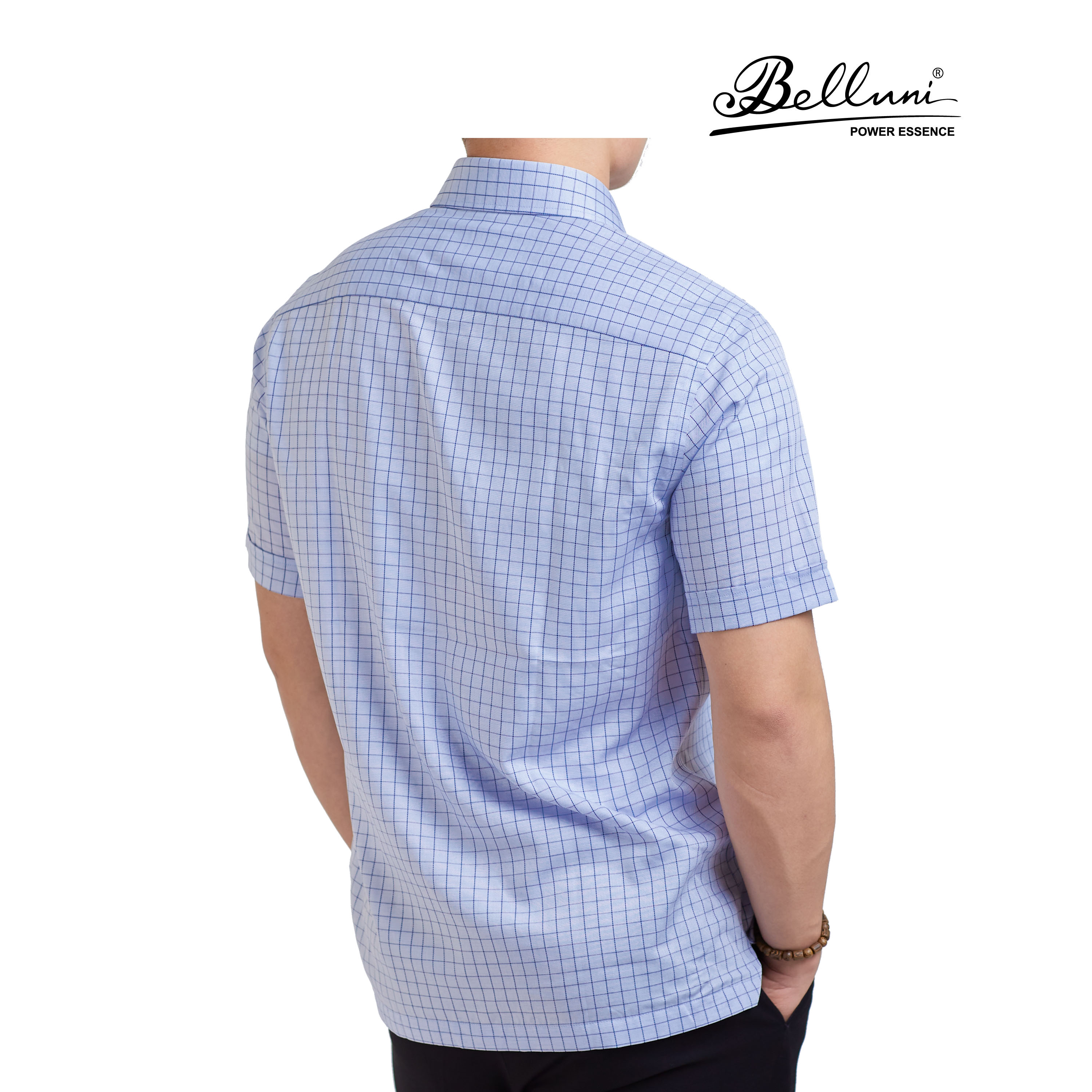Áo sơ mi nam ngắn tay cao cấp BELLUNI vải sợi tre thoải mái thanh lịch - ABN.BP.BE.221.B7