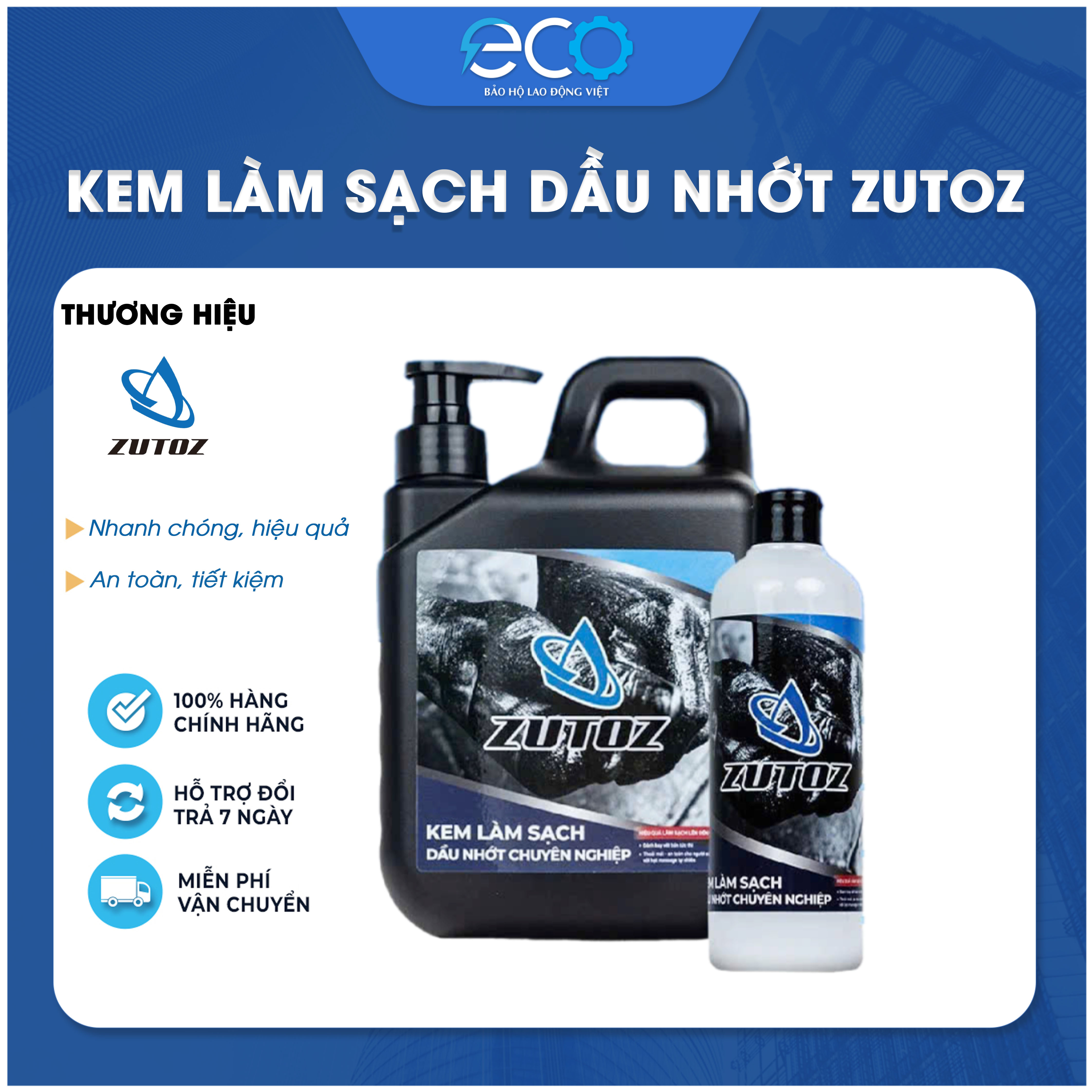 Dung Dịch Tẩy Dầu Nhớt ZUTOZ – Tẩy Dầu Máy, Nhớt Xe – Garage, Cơ Khí – Không Gây Hại Da Tay 500ml / 1L / 2L | Chính Hãng