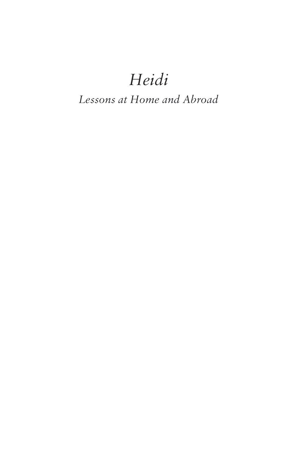 Hình ảnh Heidi: Her Early Lessons And Travels (Alma Junior Classics)