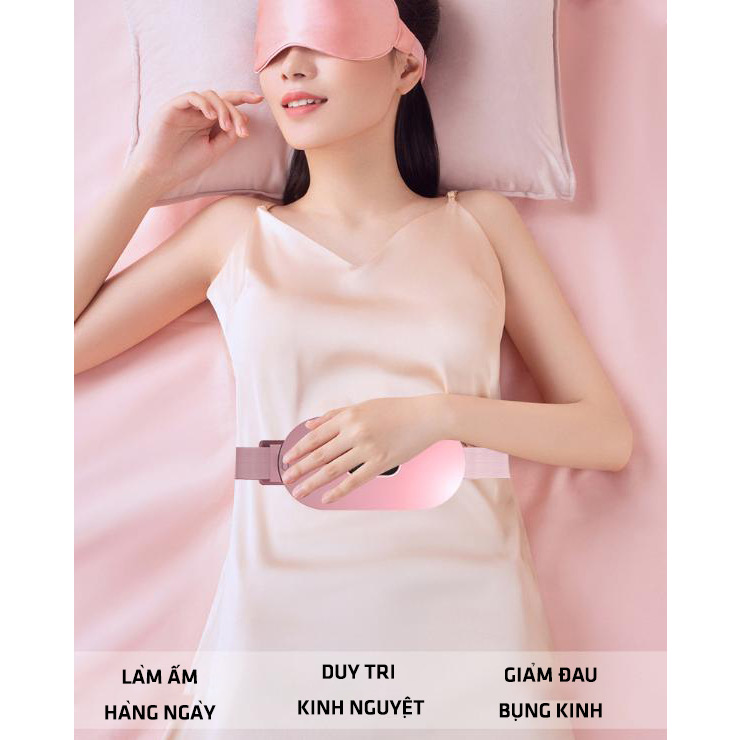 Máy massage làm ấm bụng, tử cung. Đai đeo chườm nóng giảm đau bụng, đau lưng khi đến kì, món quà tặng bạn gái