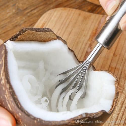 Dụng cụ đánh vảy cá, nạo dừa đa năng màu trắng bạc - Hàng Nhập khẩu