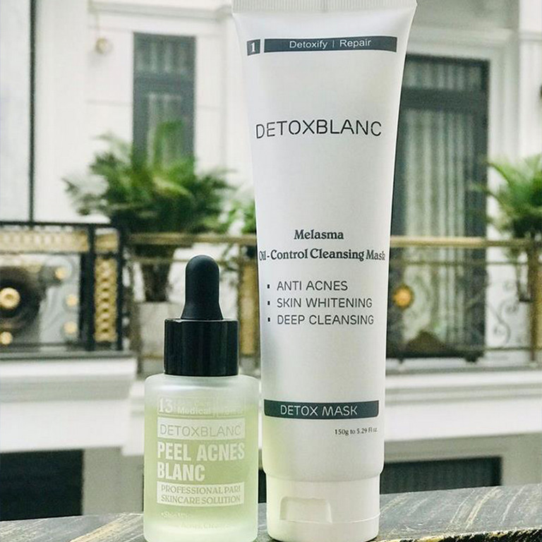 Combo Mặt nạ (Detox mask) và Serum Lộc Đề ( Peel Acnes Detox BlanC)