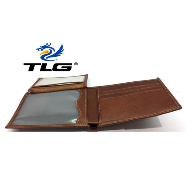 ️ Ví nam da bò vân cá sấu Long TLG 40546 nâu- ngang