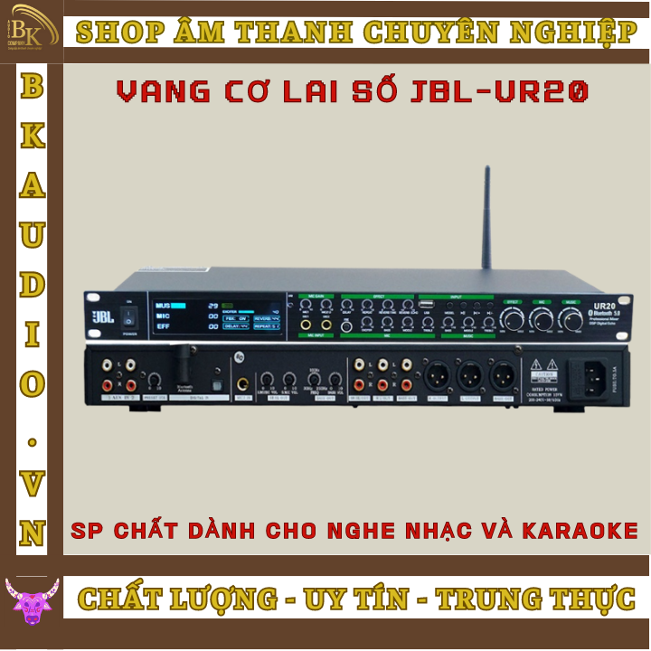 Bộ vang cơ  JBL – UR20  . Vang cơ lai số JBL - UR20 cho chất âm đỉnh của chóp trong phân khúc tầm giá . Chế độ chống hú tự động.