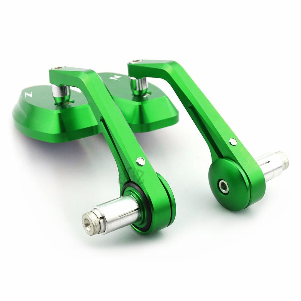 Z Gương Chiếu Hậu Hình Oval Bằng Nhôm CNC Cho Xe Mô Tô Kawasaki Z250 Z400 Z650 Z750 Z800 Z900 Z1000