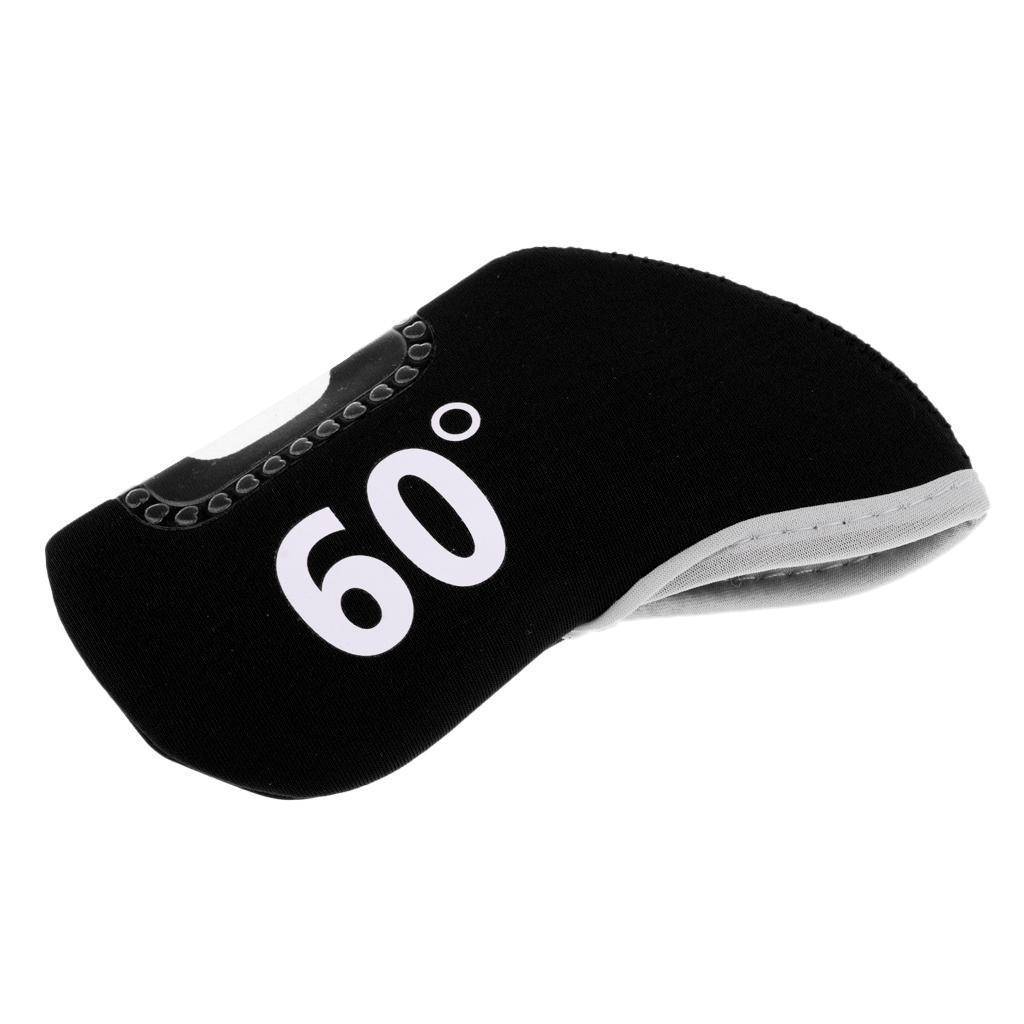3-4pack Golf Club Iron Putter Headcover Head Cover Protector 60 Degree Black