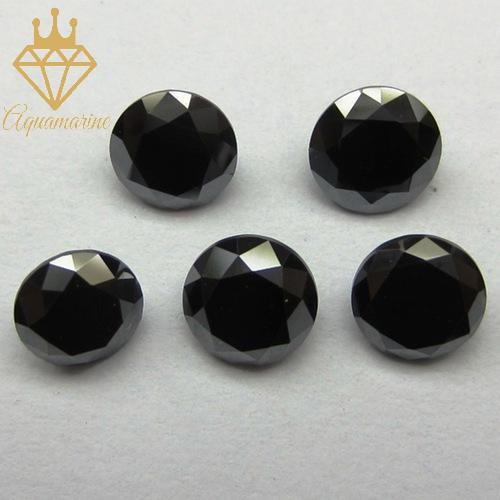 Kim cương nhân tạo Moissanite Round Black (7.2-10ly)