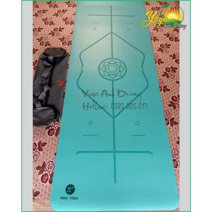 Thảm Tập Yoga Pido ( thảm định tuyến PU Cao Cấp Chính Hãng ( tặng kèm túi đeo)