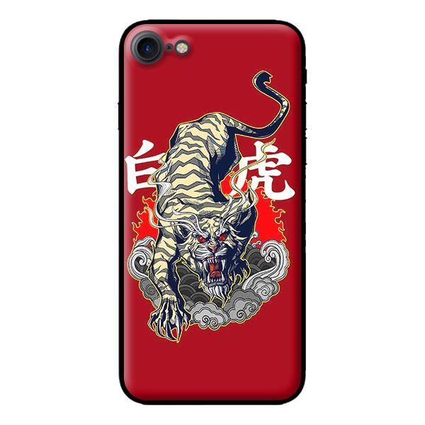 Ốp in cho iPhone 8 Hổ Nền Đỏ - Hàng chính hãng