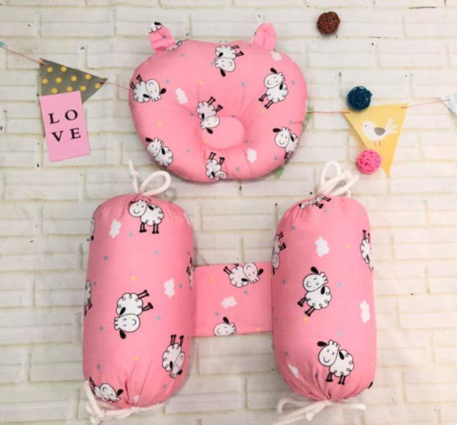 Bộ gối chặn bông cao cấp cho bé