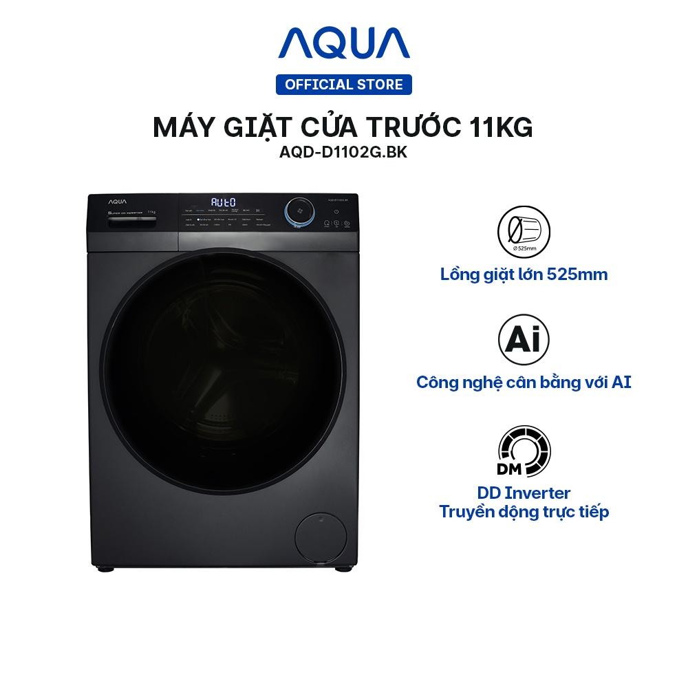 Máy giặt cửa trước Aqua 10kg AQD-DD1002G.BK - Hàng chính hãng - Chỉ giao HCM, Hà Nội, Đà Nẵng, Hải Phòng, Bình Dương, Đồng Nai, Cần Thơ