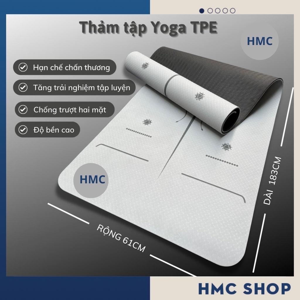 Thảm tập yoga, thảm tập gym tại nhà chống trượt TPE 2 lớp