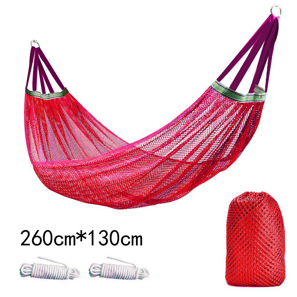 Võng Treo Ngoài Trời 260X130Cm Vải Lưới Thoáng Khí Kèm Dây Treo Và Túi Đựng