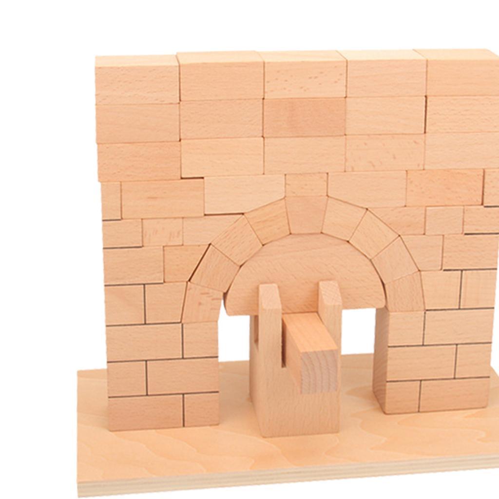 Roman Bridge Wooden Construction Blocks Bricks Toy Set 4-8 Years