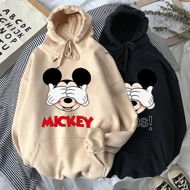 Áo hoodie nỉ in hình Chuột Mickey Disney
