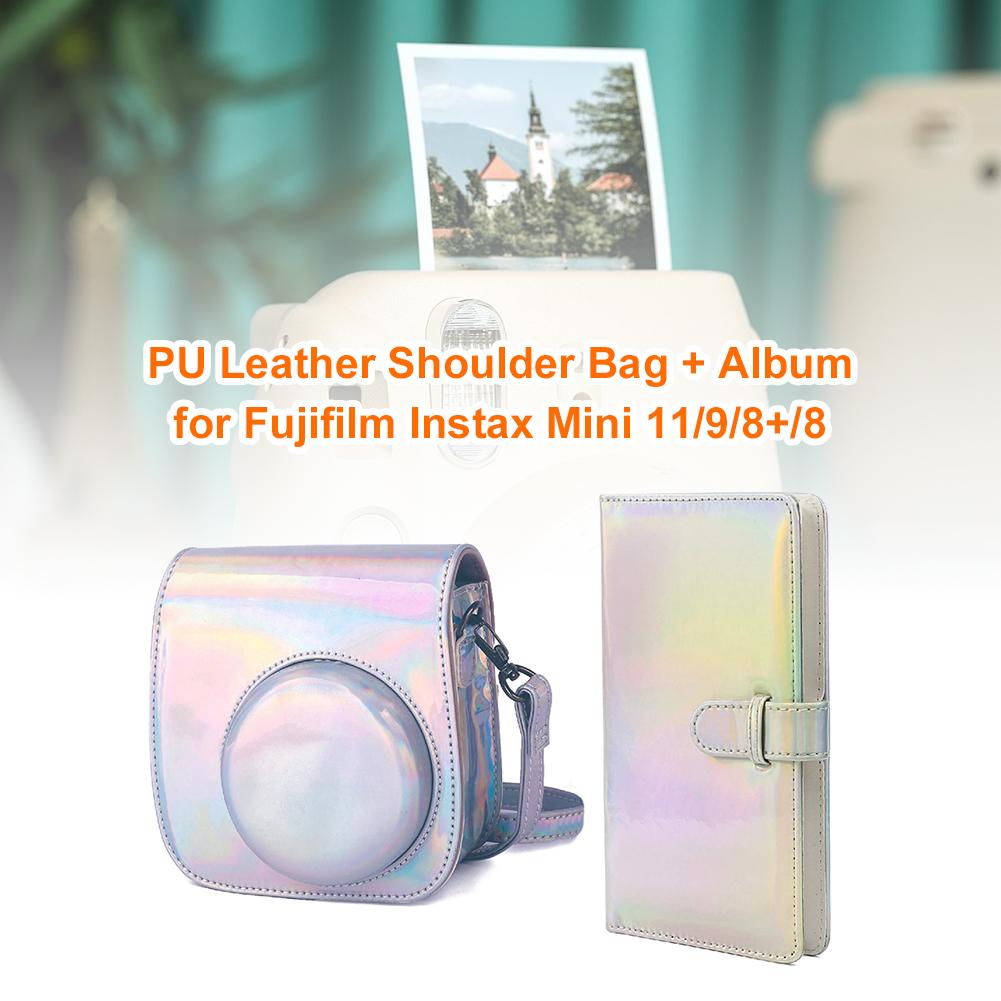 Máy ảnh lấy liền Bao da bảo vệ bằng da PU Túi đựng album Khung phim ảnh Vỏ máy ảnh cho Fujifilm Instax Mini 11 9 8 8 Màu sắc: Trắng