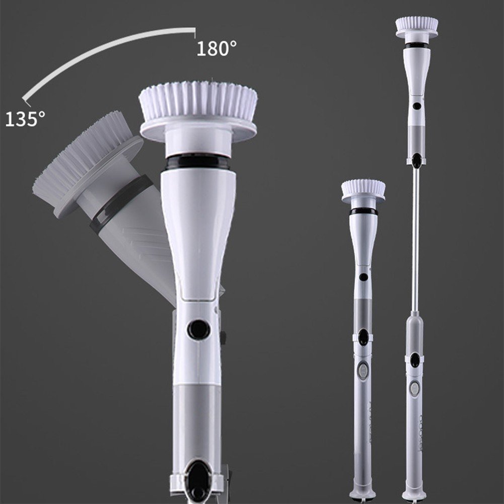 Chổi điện cọ nhà vệ sinh tự động Sothing JESOPB, đa năng kèm 4 đầu chổi tiện dụng chà siêu sạch - Hàng nhập khẩu