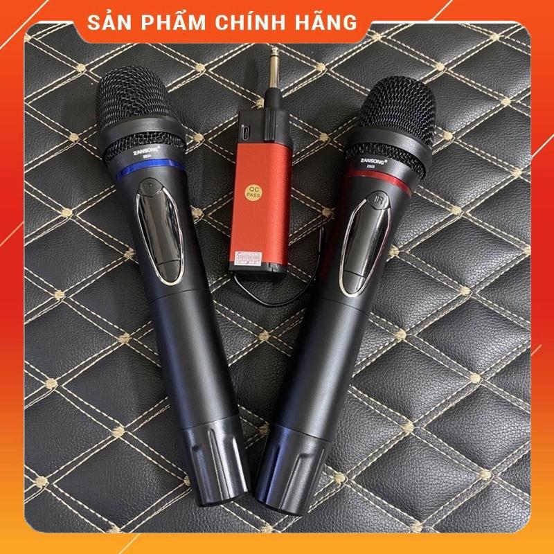 Micro Đa Năng Karaoke Zansong ZS25 dùng cho Loa Kéo, Âmli, Mixer, Sound Card- Mic Không Dây ZS25 Kèm 2 Cái Pin Sạc