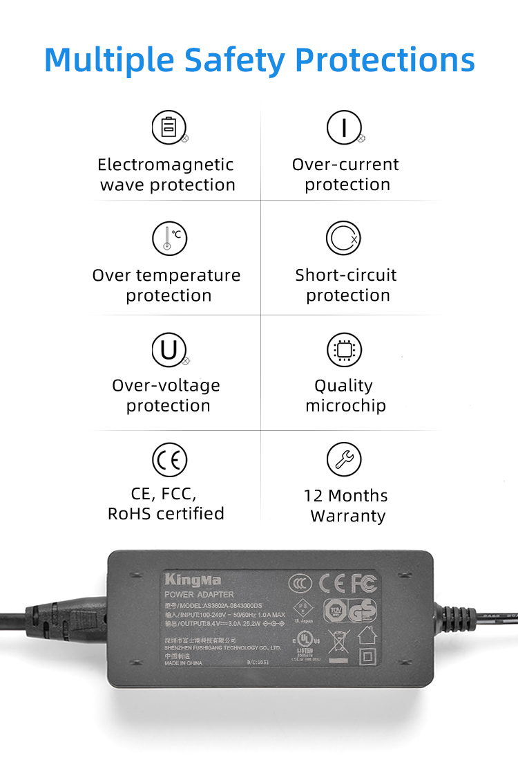 BỘ PIN GIẢ KINGMA EN-EL15 VỚI BỘ CHUYỂN ĐỔI NGUỒN ĐIỆN EU PLUG POWER ADAPTER- Hàng chính hãng