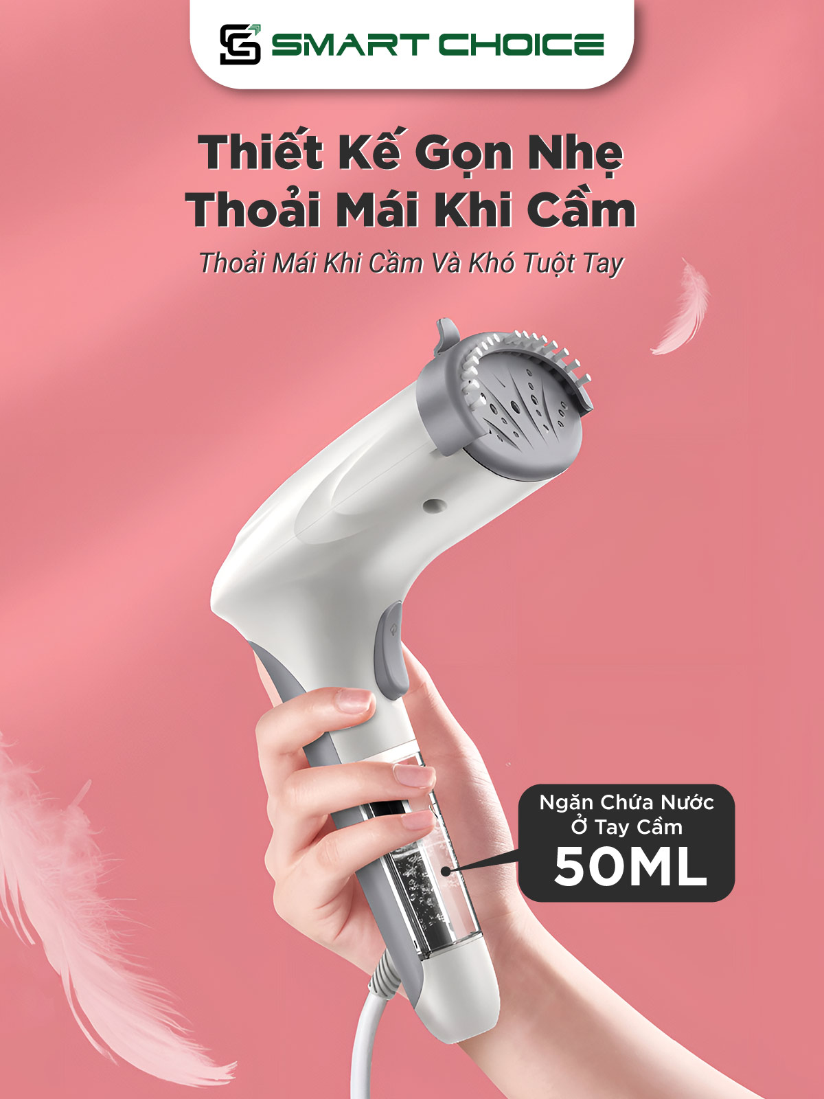 Bàn Là Hơi Nước SmartChoice SCG-BL001 Hàng chính hãng 1200w 700ml, Bàn Ủi Hơi Nước Cầm Tay Cao Cấp Là Mọi Loại Vải