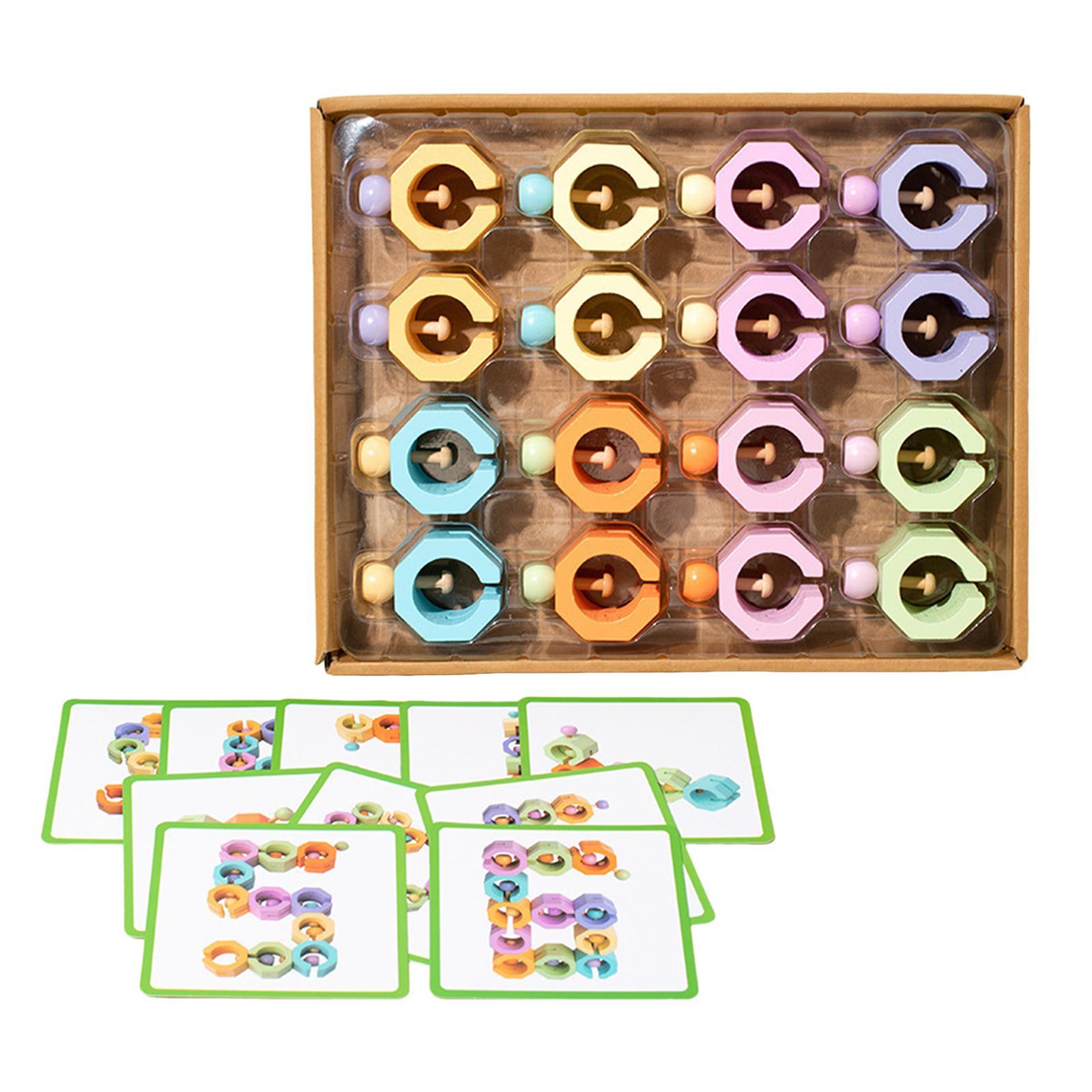 Montessori Shape Sorter Stacker Matching Blocks Colorful