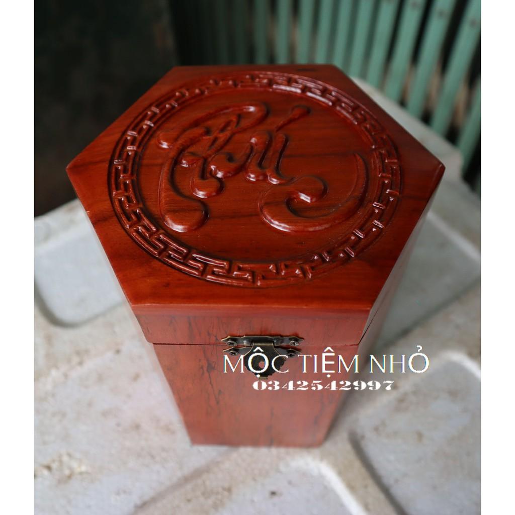 Combo 5 món Khay trà,Gạt tàn rồng,Hộp chè chữ phúc,Ống tăm bầu,Hộp giấy ăn long phụng gỗ hương giá rẻ