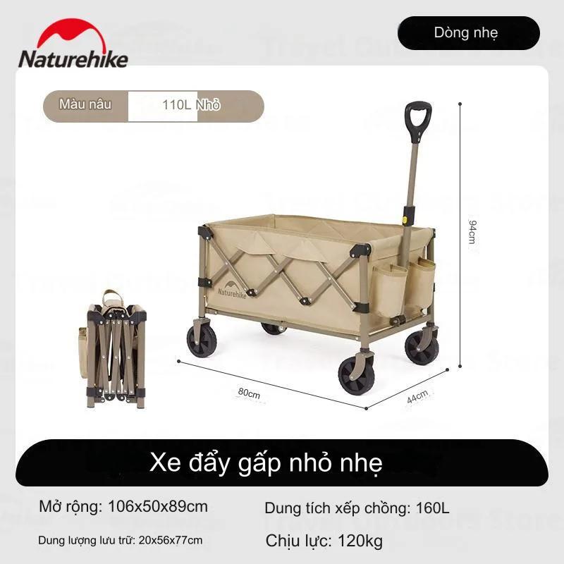 Xe Đẩy Dã Ngoại Gấp Gọn Naturehike CNK2350JJ012 Xe Kéo Mini Lightweight 110L- 250L