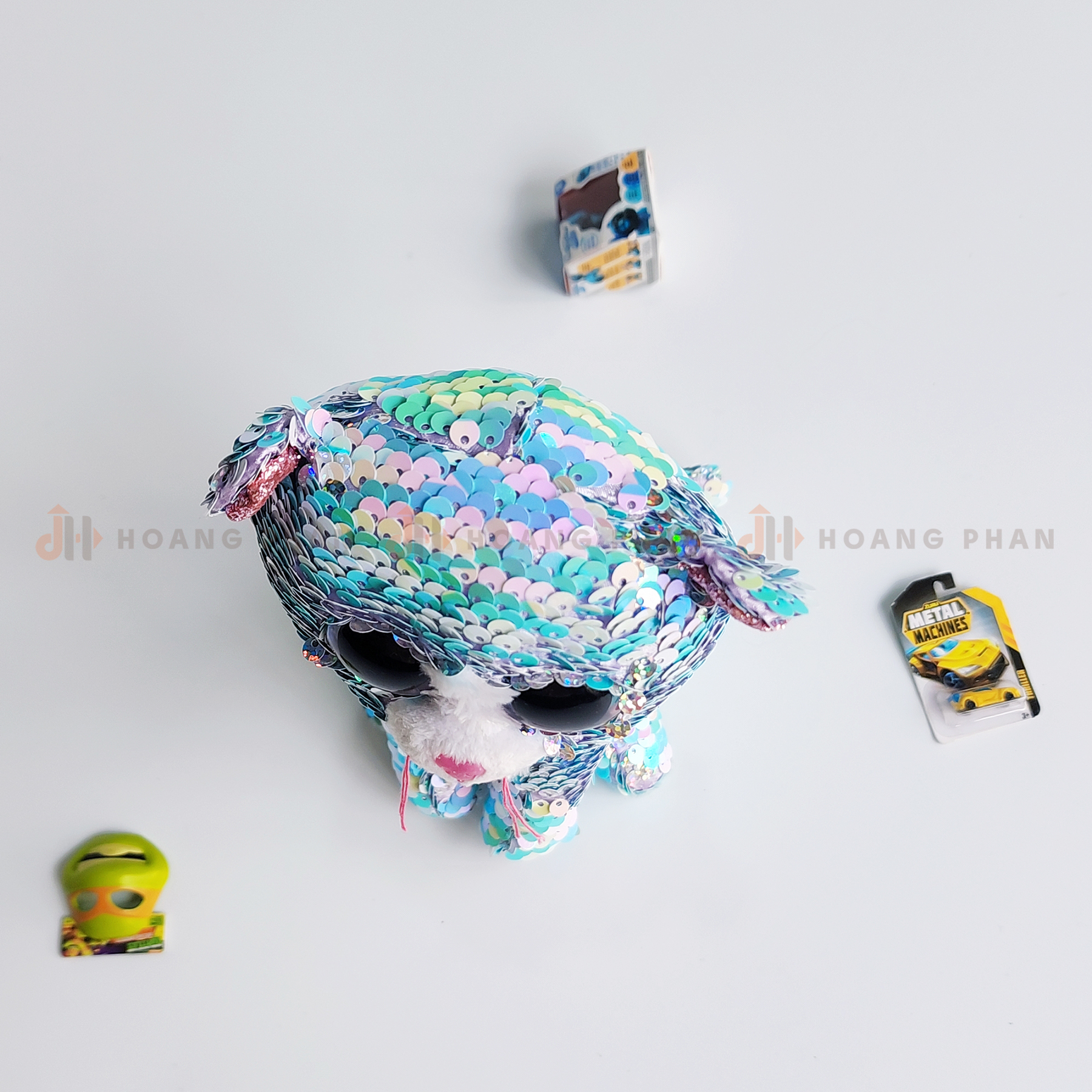 Mèo Bông Sequin Thông Thái Đính Cườm Lấp Lánh
