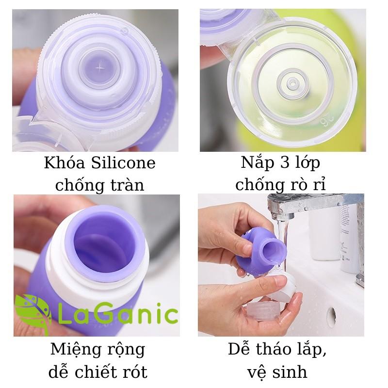 Chai lọ chiết mỹ phẩm dầu gội du lịch Silicon 89ml 