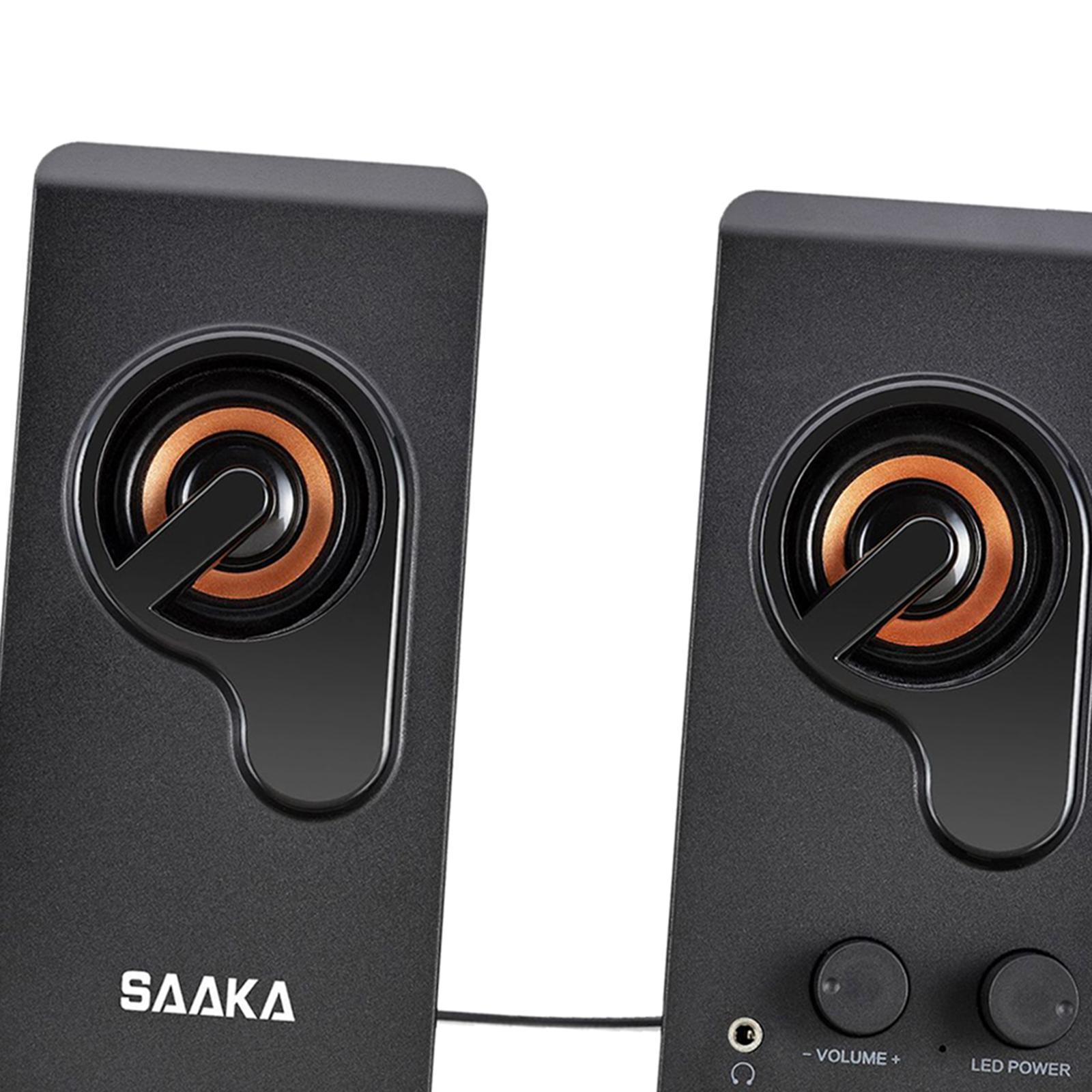 2 Pieces Desktop Table Speaker Computer Speakers for Multimedia Monitor Home Travel