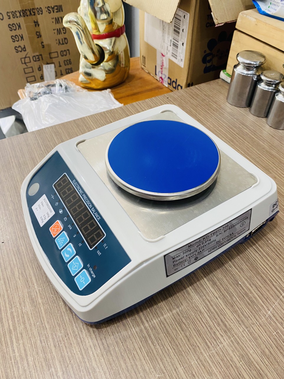 Cân điện tử KD TBED300 Mức cân 300g độ đọc 0.01g cân kỹ thuật hiện đại chính xác đến từng gram