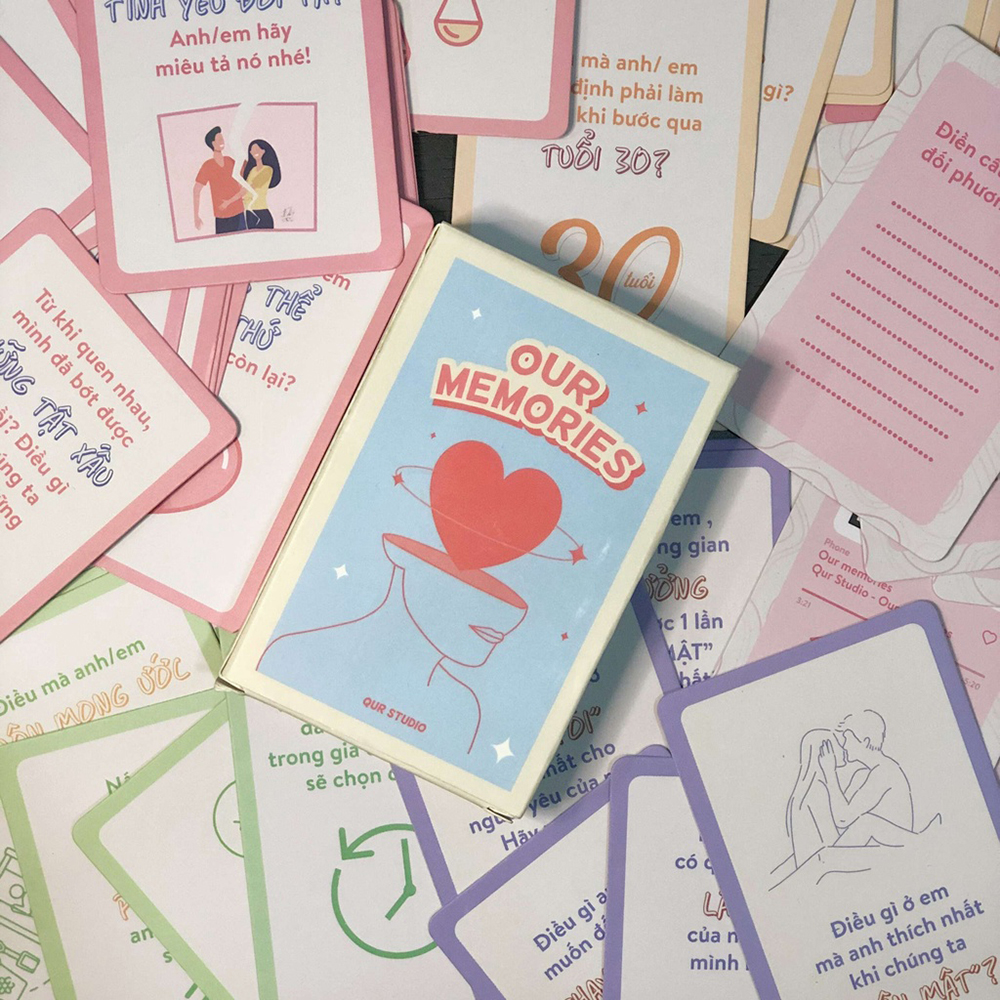  Bộ Bài Cặp Đôi Our Memories Kết Nối Và Thấu Hiểu Đối Phương Card Game Dành Cho Cặp Đôi Yêu Nhau