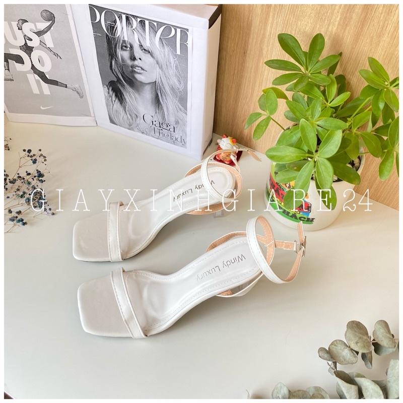 Giày sandal cao gót quai ngang đế sơn 7p siêu đẹp GN2