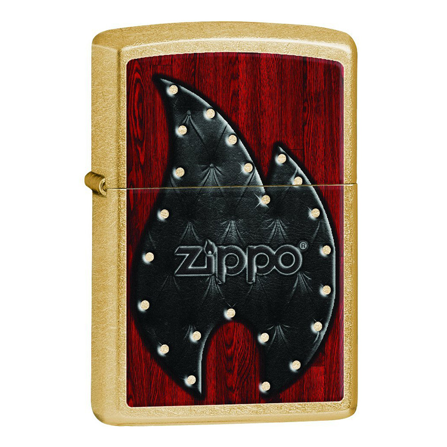 Bật Lửa Zippo 28832 - Leather Flame Gold Dust