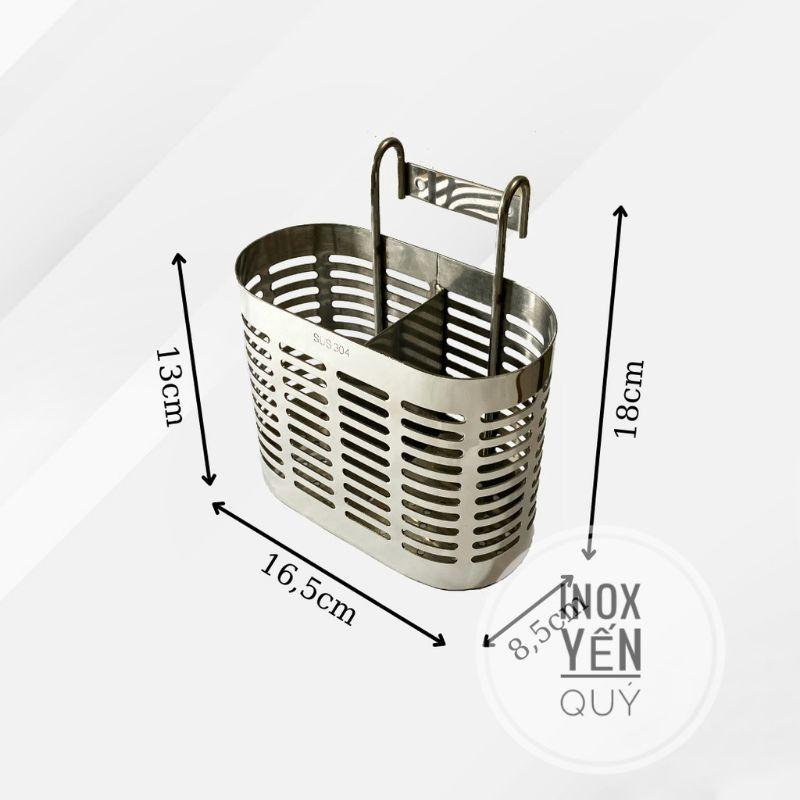 INOX304 ỐNG ĐŨA 2 NGĂN BẦU DỤC INOX DẦY SÁNG BÓNG..GIỌ ĐŨA 2 NGĂN