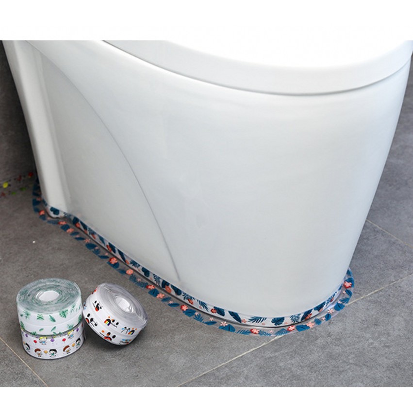 Băng Keo PVC Dán Viền Bếp, Tường, WC, Dán Cửa Hoa, Dán Viền Cửa, Dán Bồn Rủa Chén Rộng 3,8 cm x 3,2 m - Hàng Chính Hãng