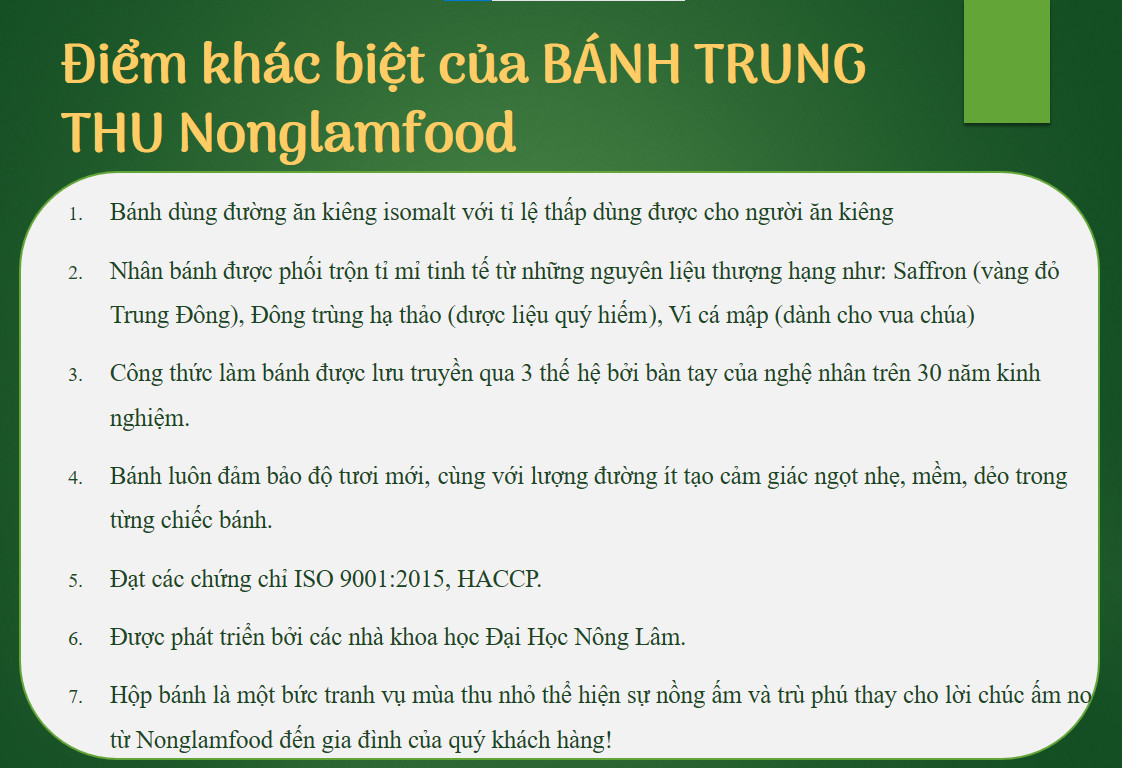 Set Bánh trung thu Thưởng Nguyệt - Nonglamfood - 4 Bánh/ 1 hộp