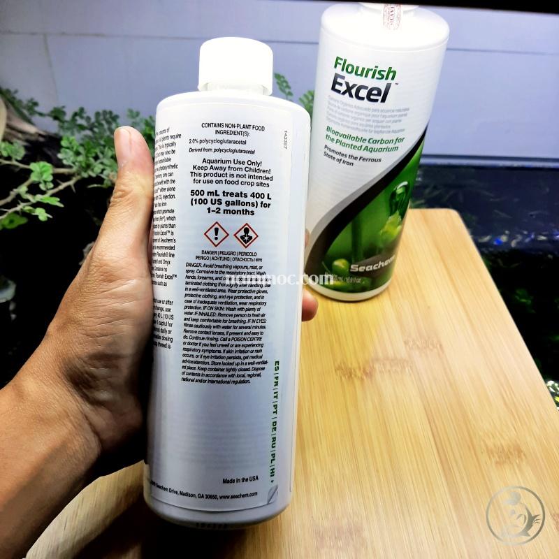 Seachem Flourish Excel | Dung dịch cung cấp CO2, phòng và ức chế rêu hại cho hồ thuỷ sinh