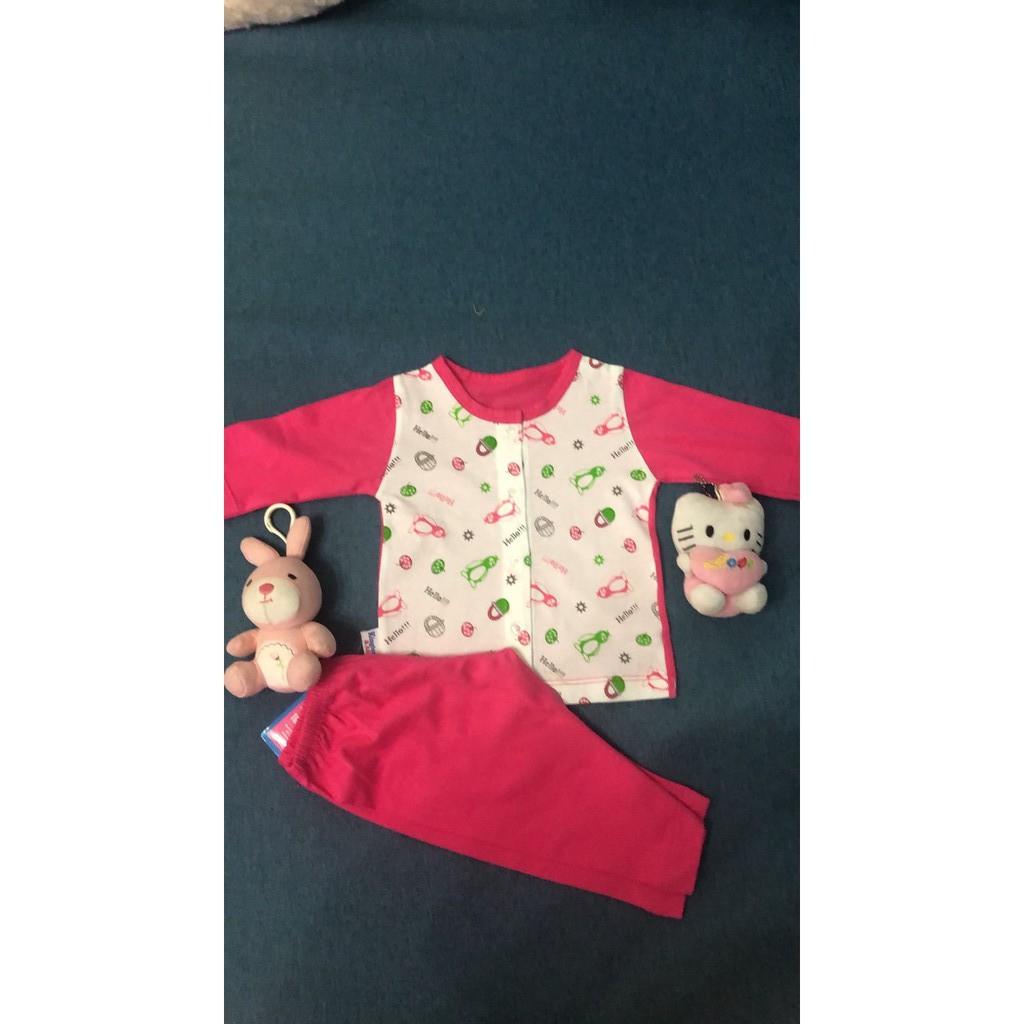 Đồ bộ dài tay cho bé gái 100% cotton