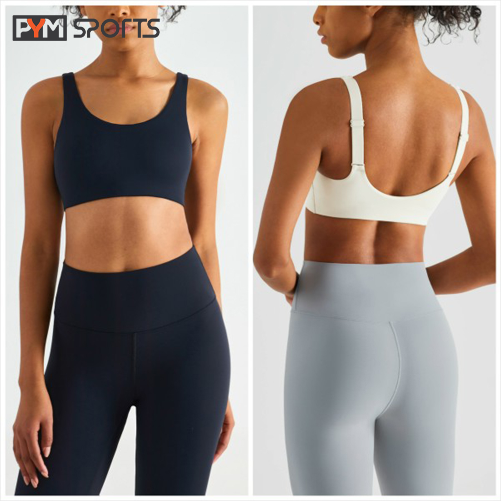 Áo Bra Lulu CD tập Gym-Yoga PYMSPORT PYMBR042 dáng crotop 2 dây nâng ngực, khoét lưng sâu