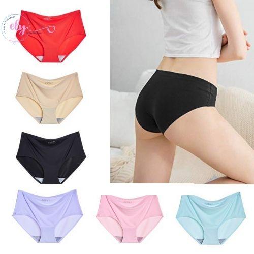 Quần lót cotton nữ đúc su thun lạnh trơn không đường may mặc trong váy dễ thương Q1