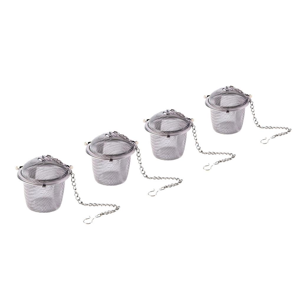 Stainless Steel Mesh Tea Ball Tea Infuser Seasoning Strainers 4 Sizes