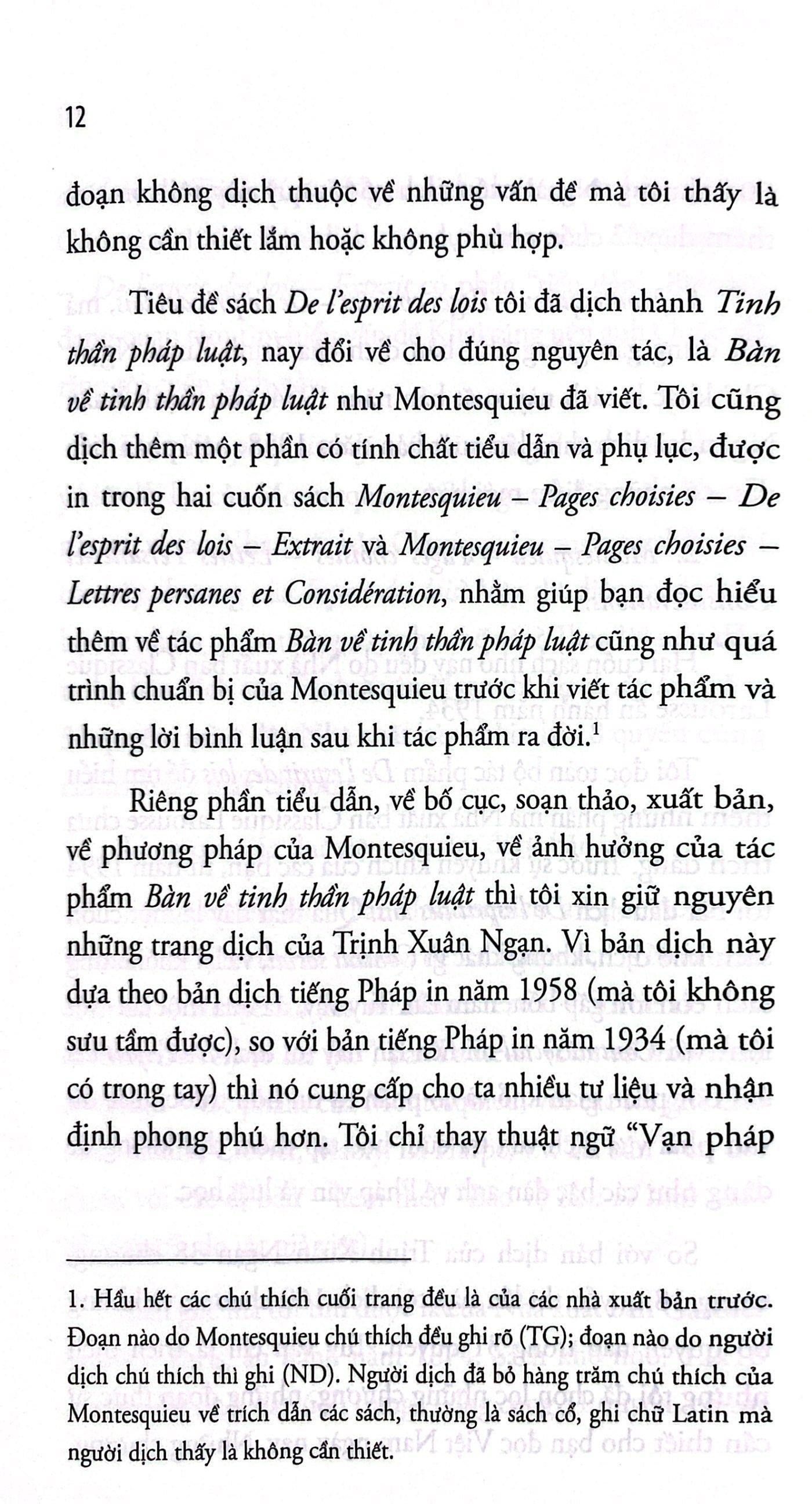 Bàn Về Tinh Thần Pháp Luật (Tái Bản 2023)